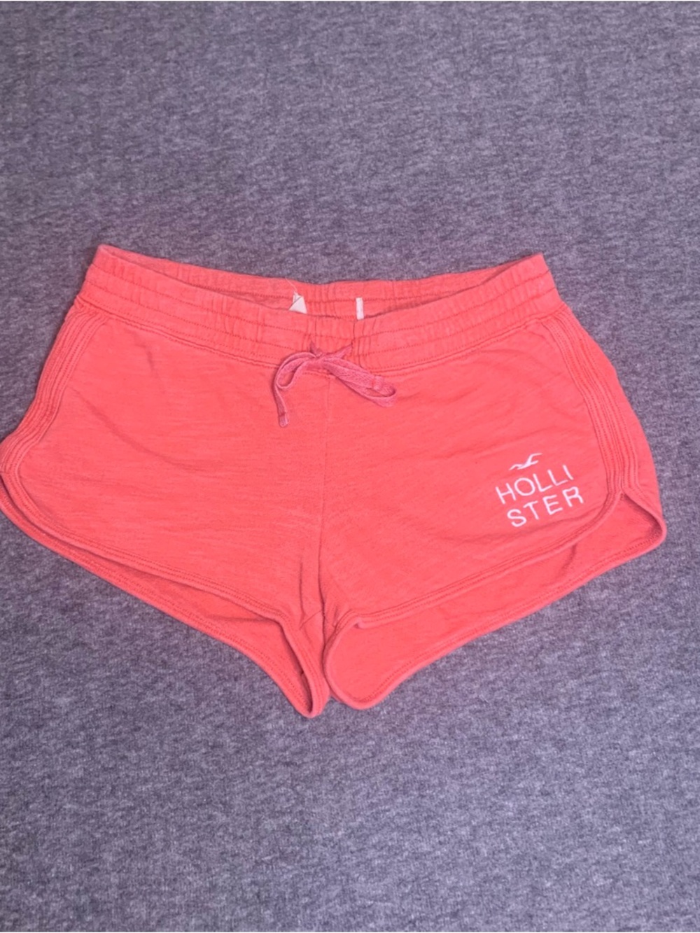 Hollister Coral-Pink Athletic Lounge Shorts